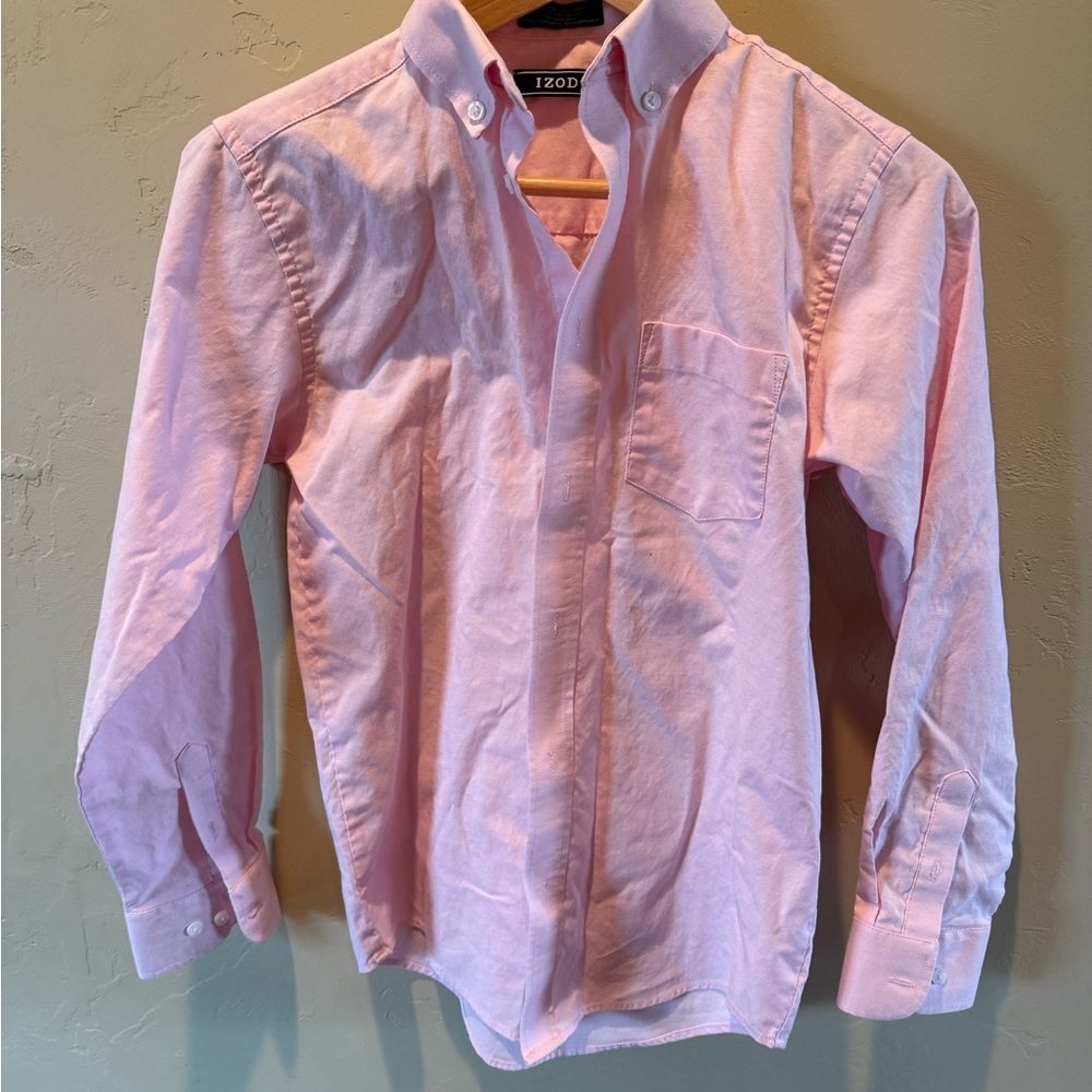 Izod Light Pink Button-Up Shirt size 14 boys